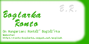 boglarka ronto business card